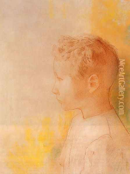Portrait Of The Son Of Robert De Comecy Oil Painting - Odilon Redon