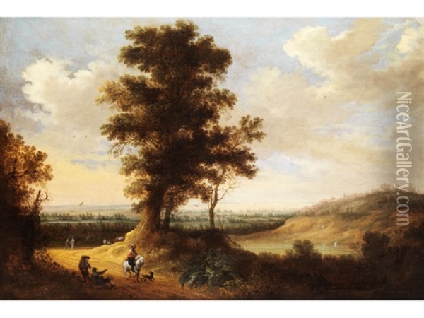 Landschaft Mit Figurenstaffage Oil Painting - Johannes Pietersz Schoeff
