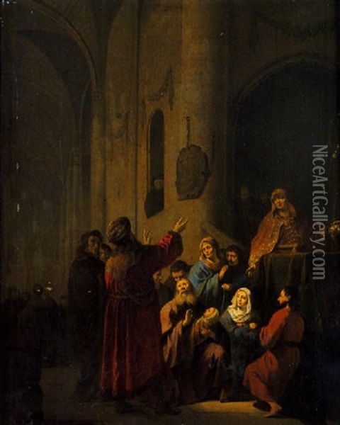Le Presentation De Jesus Au Temple Oil Painting - Willem De Poorter