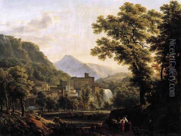 View of the Isle of Sora 1793 Oil Painting - Jean-Joseph-Xavier Bidauld