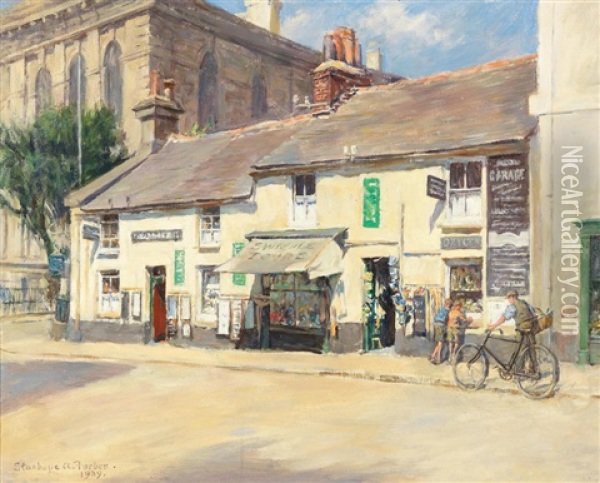 An Old Quarter Of Penzance Oil Painting - Stanhope Forbes