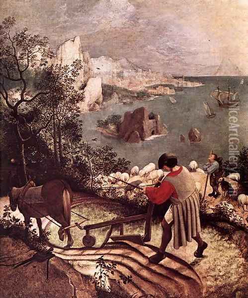 Landscape with the Fall of Icarus (detail) Oil Painting - Pieter the Elder Bruegel