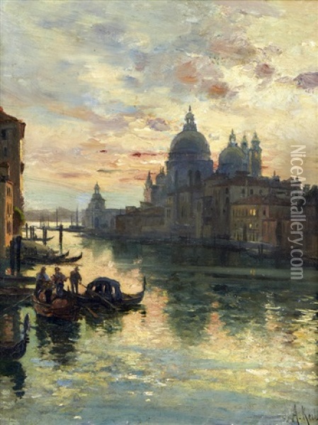 Vista De Veneza Oil Painting - Alfredo Keil