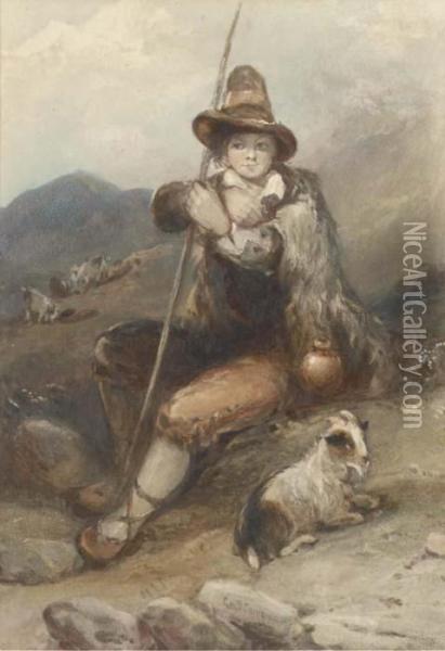 The Young Shepherd Oil Painting - George Bryant Campion