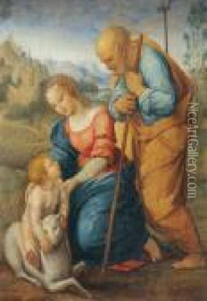 The Holy Family Oil Painting - Raphael (Raffaello Sanzio of Urbino)