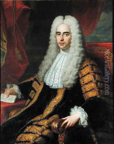 Portrait of Rt Hon John Methven as Lord Chancellor of Ireland Oil Painting - Adrien Carpentiers