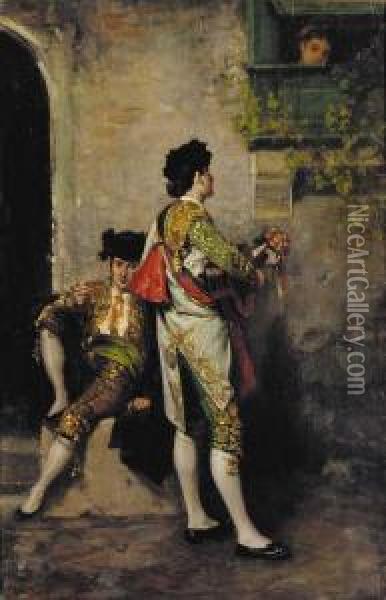 The Serenade Oil Painting - Rogelio Egusquiza Y Barrena