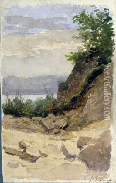 Scorcio Di Lago Oil Painting - Luigi Bianchi