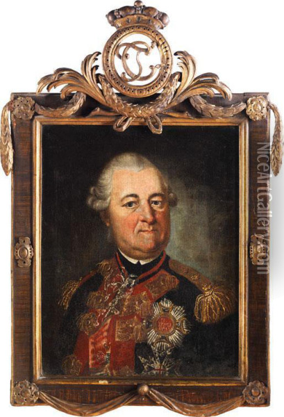 Portrait Des Kurfursten Karltheodor Oil Painting - Anton Hickel
