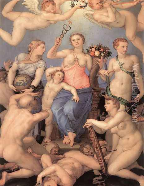 Allegory of Happiness 1564 Oil Painting - Agnolo Bronzino