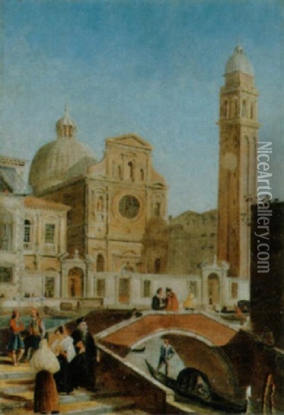 Ansicht Von Venedig Oil Painting - Karl Adolf Von Graffenried