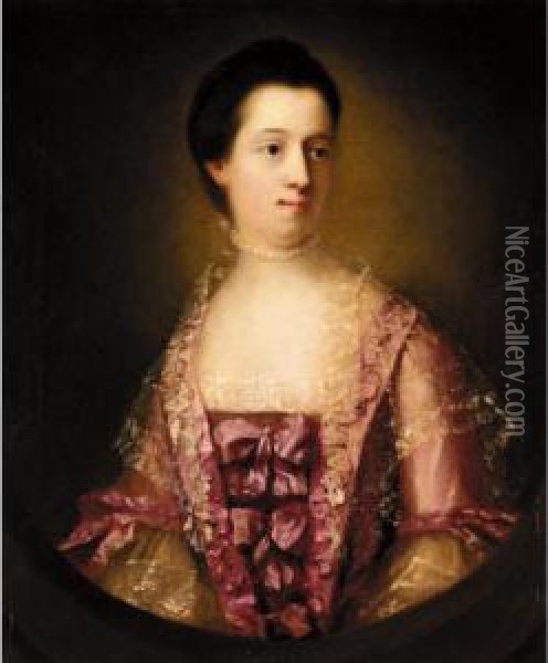 Portrait Of Mrs Mangin Oil Painting - Francis Coates Jones