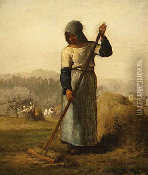 Woman With A Rake Oil Painting - Jean-Francois Millet