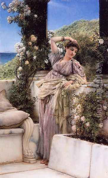 Thou Rose of all the Roses Oil Painting - Sir Lawrence Alma-Tadema