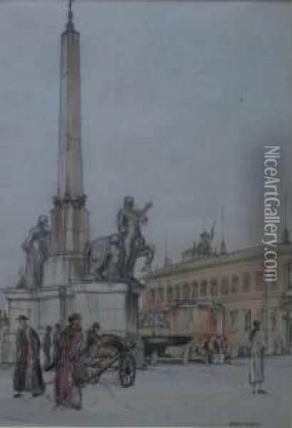 The Quirinale, Rome Oil Painting - Harry Morley