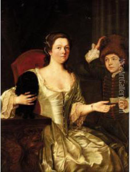 Portrait Of Madame Morehead Oil Painting - Frans Van Der Mijn