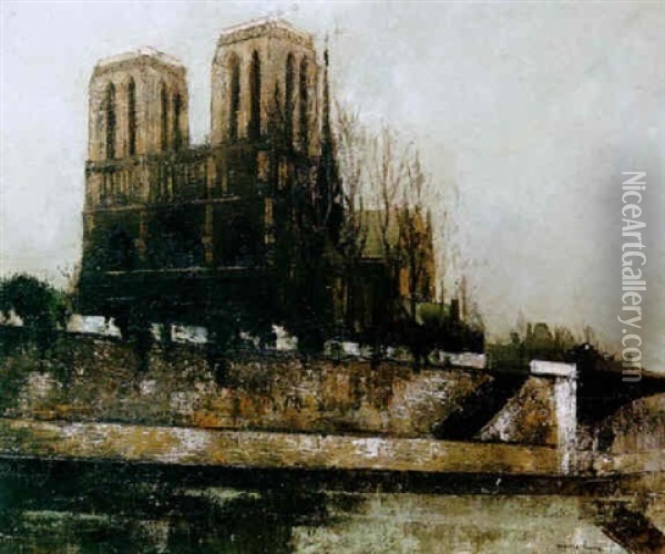Notre Dame De Paris Oil Painting - Pierre Hode