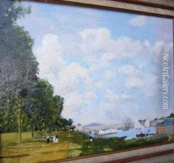 Au Bord Du Fleuve Oil Painting - Georges Darel