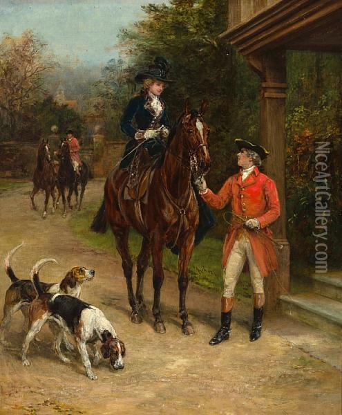 A Hunting Morn Oil Painting - Heywood Hardy