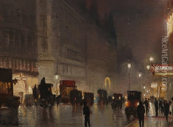 The Strand Looking West Oil Painting - George Hyde Pownall