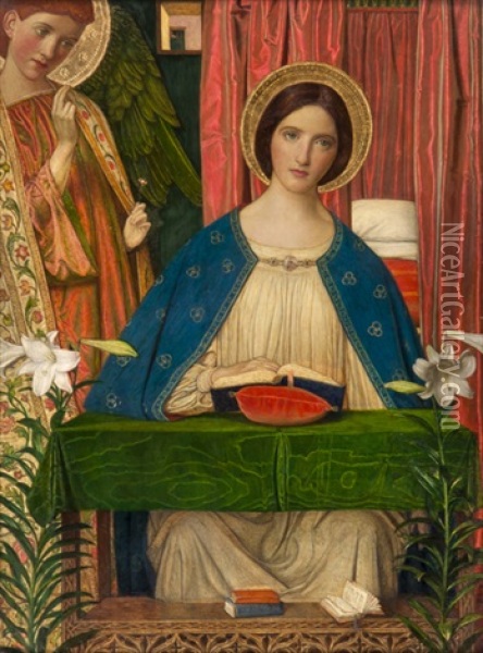 The Annunciation Oil Painting - Arthur Joseph Gaskin