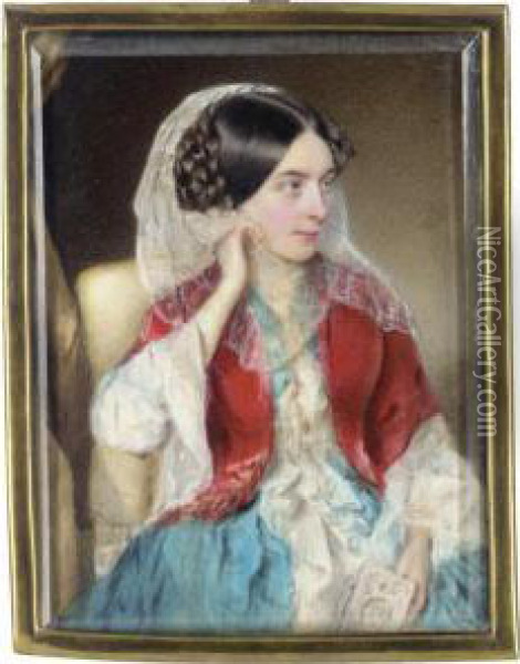 Portrait Of A Lady Oil Painting - Mattias