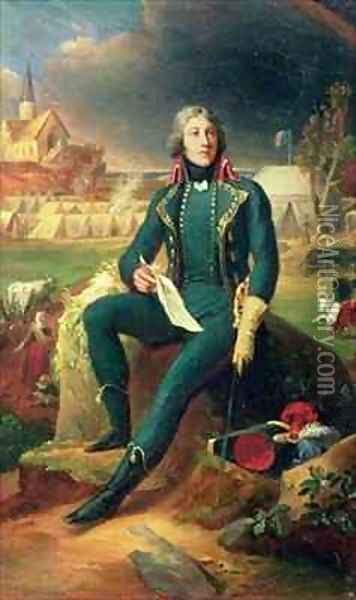 Portrait of General Louis Lazare Hoche 1768-97 Oil Painting - Baron Francois Gerard
