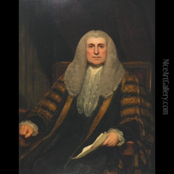 Rt. Hon. Edward Lord Thurlow, 1st Baron Thurlow Oil Painting - George Romney