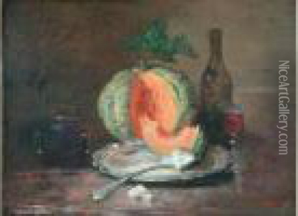  Melon Au Sucre, Salon De 1900  Oil Painting - Charles Monginot