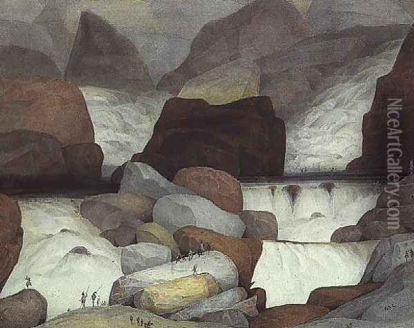 Watersprites in a Stream, c.1865 Oil Painting - General John Chamberlayne