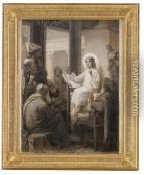 Christ Among The Elders Oil Painting - Konstantin Egorovich Egorovich Makovsky
