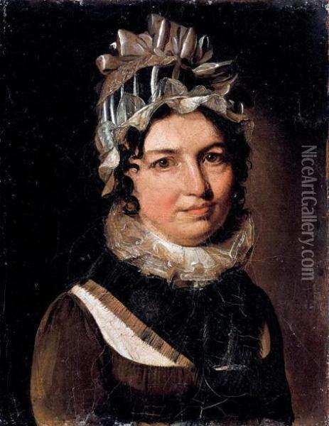Portrait De Jeune Femme Oil Painting - Louis Leopold Boilly