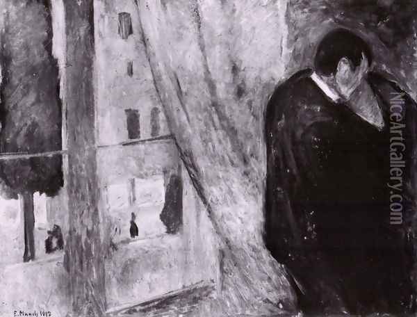 le baiser 1892 Oil Painting - Edvard Munch