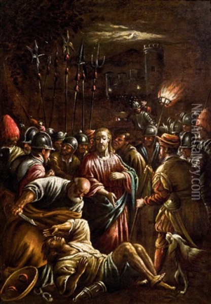 Gefangennahme Christi Oil Painting - Francesco Bassano the Younger