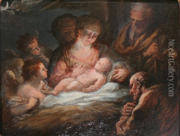 Adoration Des Bergers Oil Painting - Pietro Dandini