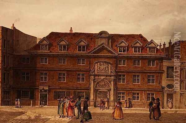 Blackwell Hall, King street, Cheapside, 1819 Oil Painting - Robert Blemell Schnebbelie