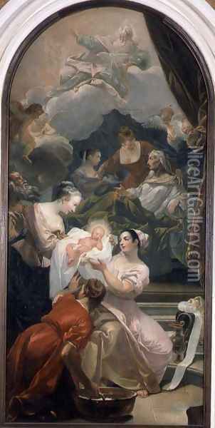 The Birth of the Virgin Oil Painting - L. Vernansal