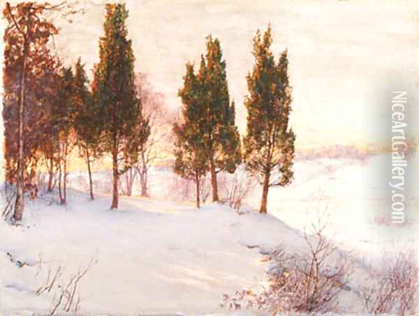 Sunlit reflections in winter Oil Painting - Walter Launt Palmer