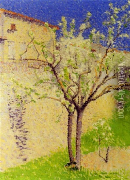 L'arbre En Fleur Oil Painting - Achille Lauge