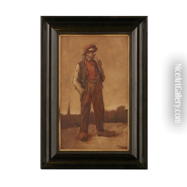 The Worker Oil Painting - Josse Impens