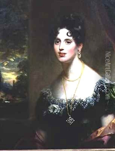 Mary Martha Beresford, sister of Agnes, Lady FitzHerbert Oil Painting - Sir William Beechey