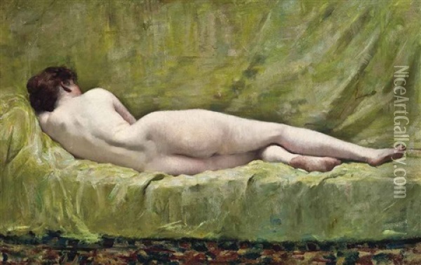 Reclining Nude Oil Painting - Leon Kowalski