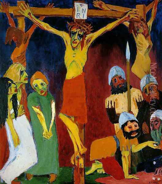 Crucifixion Oil Painting - Emil Nolde