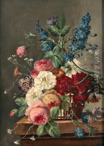 Corbeille De Fleurs Oil Painting - Jan Van Huysum