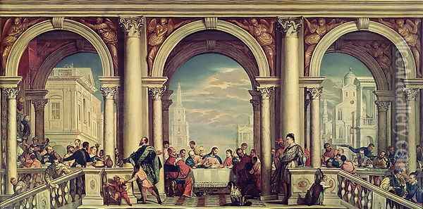 The Feast in the House of Levi Oil Painting - Paolo Veronese (Caliari)