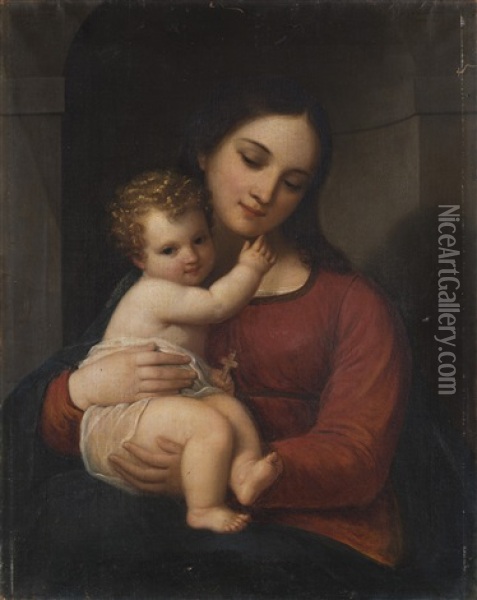 Madonna Con Bambino Oil Painting - Natale Schiavoni
