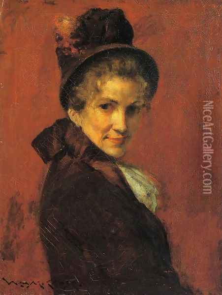 Portrait Of A Woman2 Oil Painting - William Merritt Chase