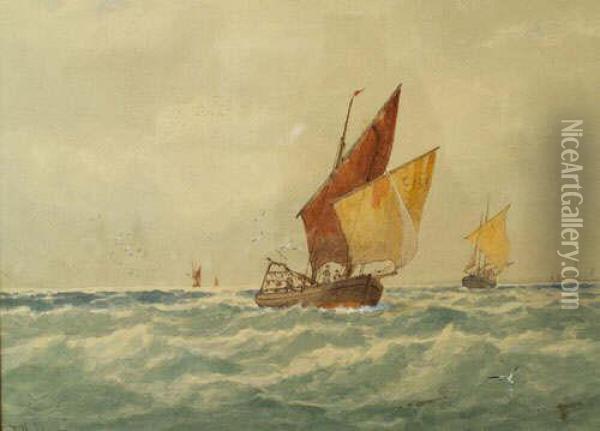 Off Calais Oil Painting - George Stanfield Walters