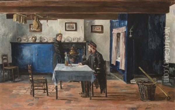 Interior Oil Painting - Valerius De Saedeleer