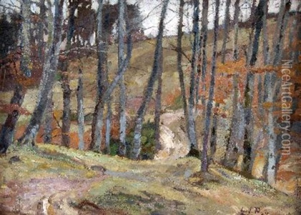 Herbstliche Landschaft Oil Painting - Ludwig Putz